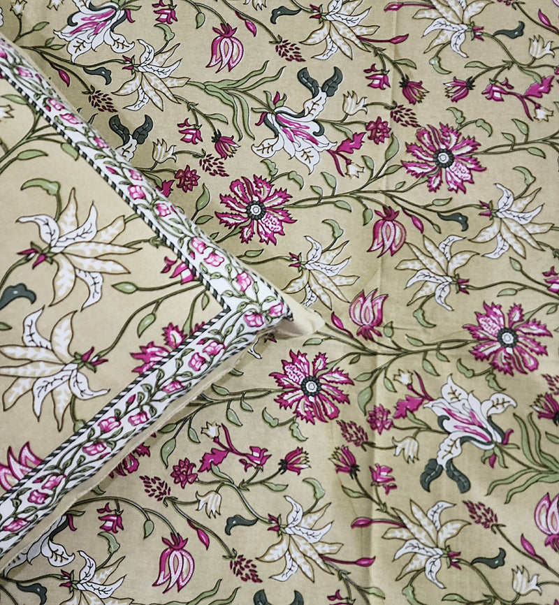 Magnificent Floral Cotton Bedsheet