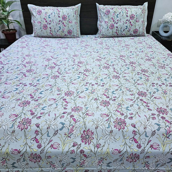 Magnificent Floral Cotton Bedsheet