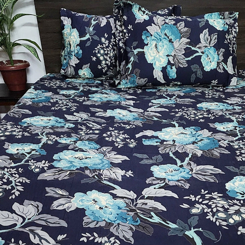 Bold Beauty Floral Cotton Bedsheet