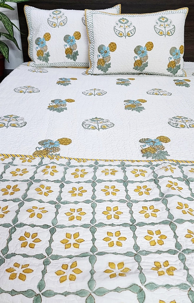 Eye Catcher - Hand Blocked Quilted Bedcover