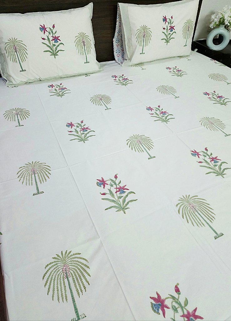 Percale Jaipuri Block Print Sheet