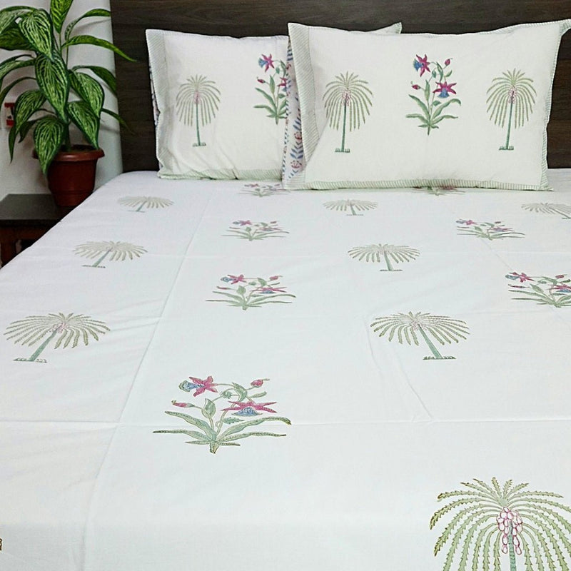 Percale Jaipuri Block Print Sheet