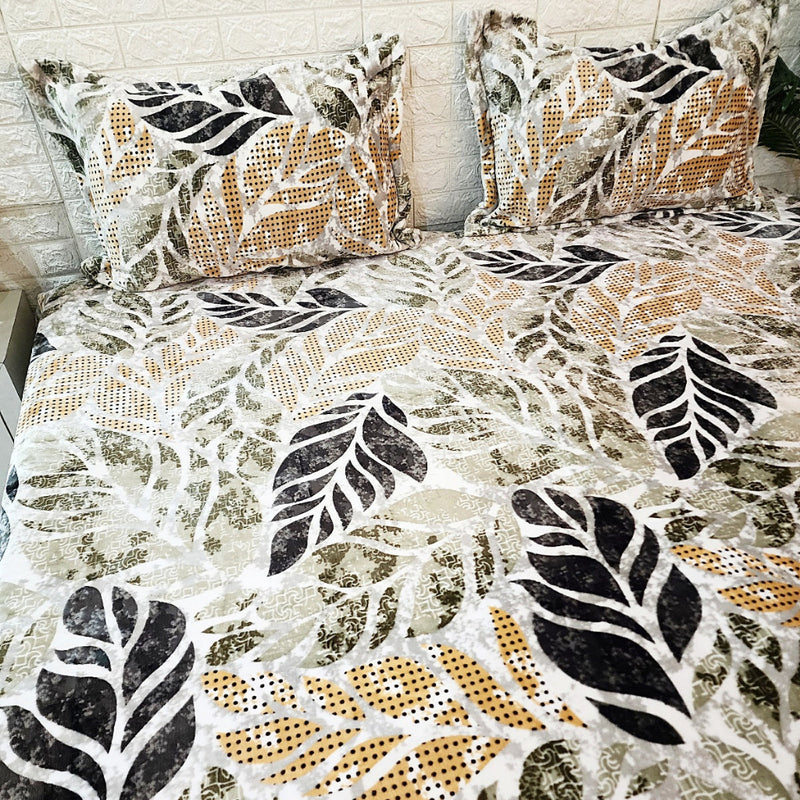 Leafy Pattern Warm Bedsheet