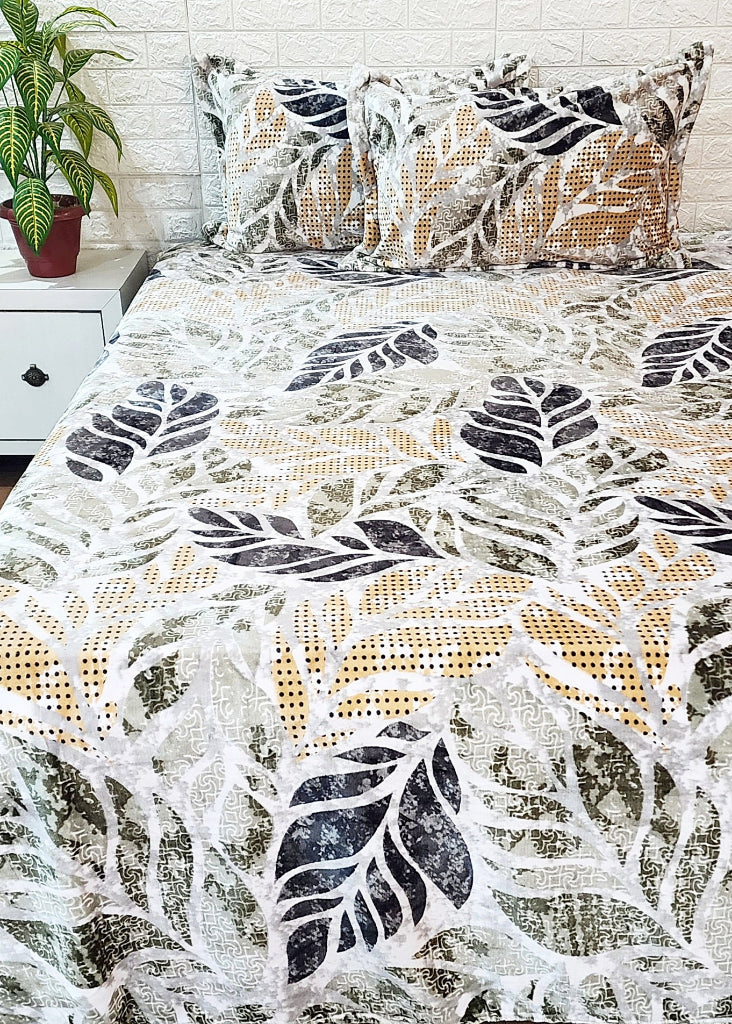 Leafy Pattern Warm Bedsheet