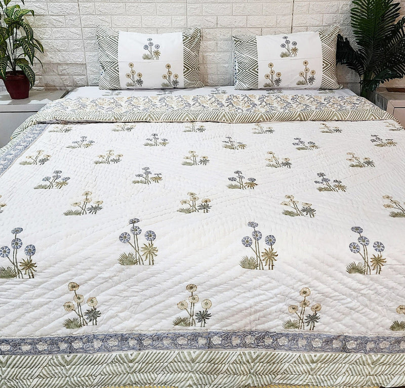 Nature Inspired Hand Blocked Quilt Set