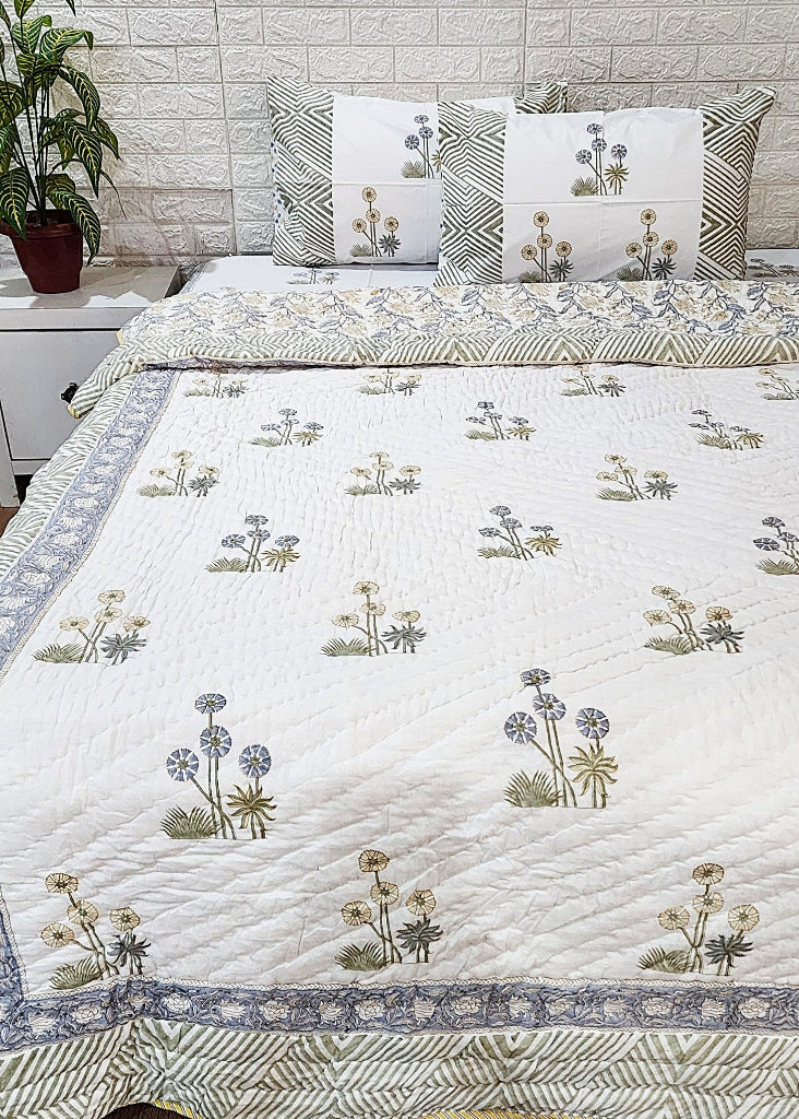 Nature Inspired Hand Blocked Quilt Set