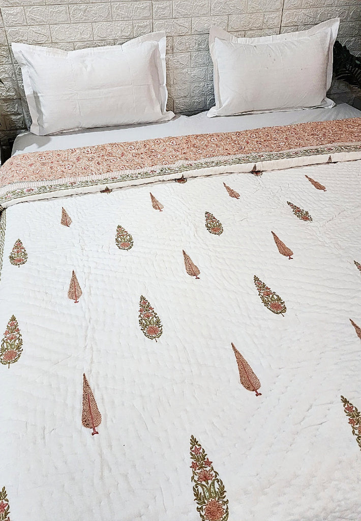 Vatika Double Hand Blocked Quilt