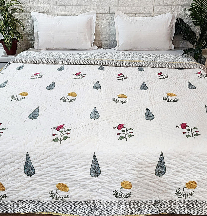 Flora and Fauna - Double Hand Blocked Quilt