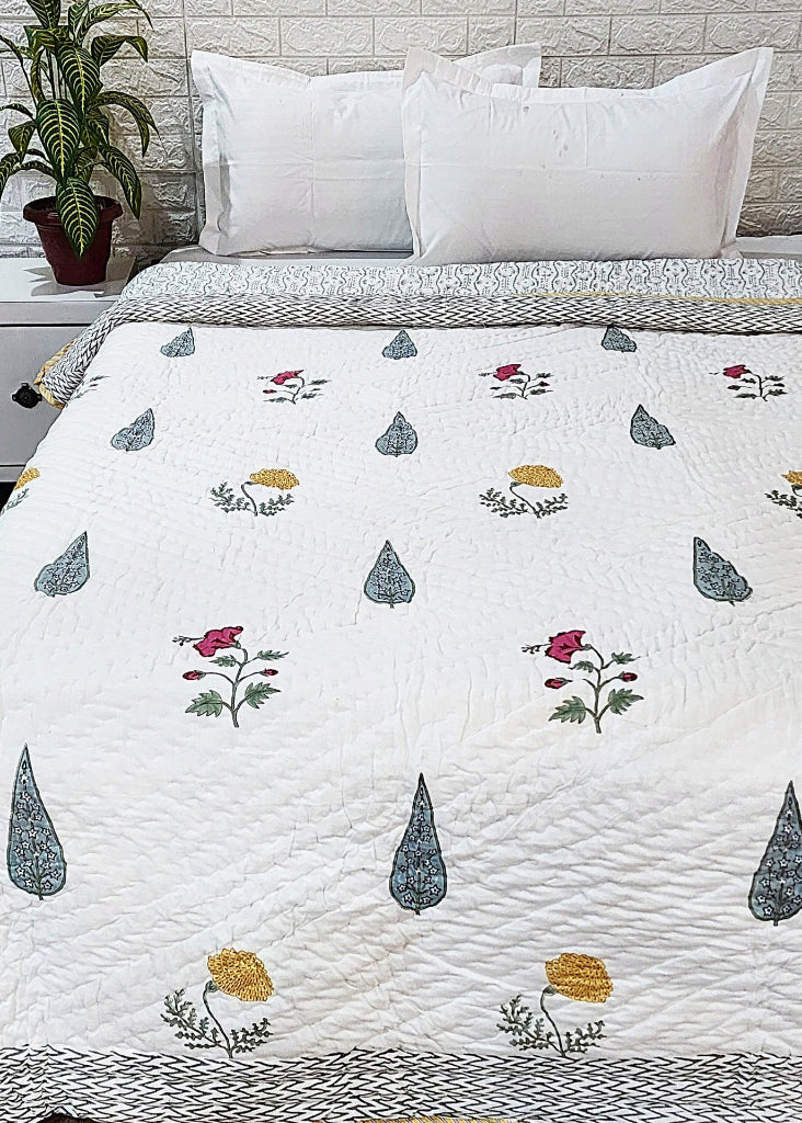 Flora and Fauna - Double Hand Blocked Quilt