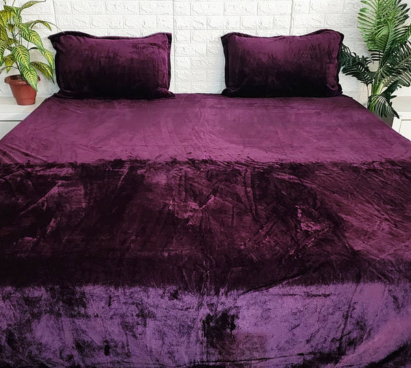 Solid Purple Colour Warm Bedsheet