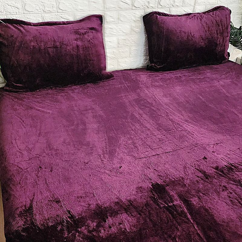 Solid Purple Colour Warm Bedsheet