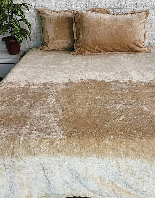 Solid Beige Colour Warm Bedsheet