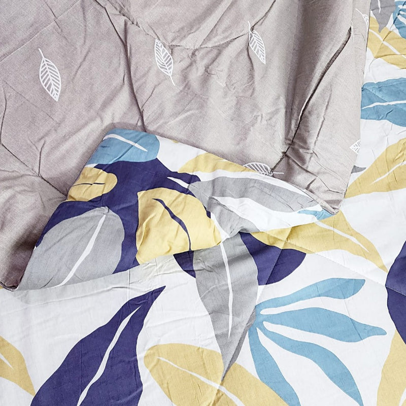 Multicolor Leaf Print Double Comforter