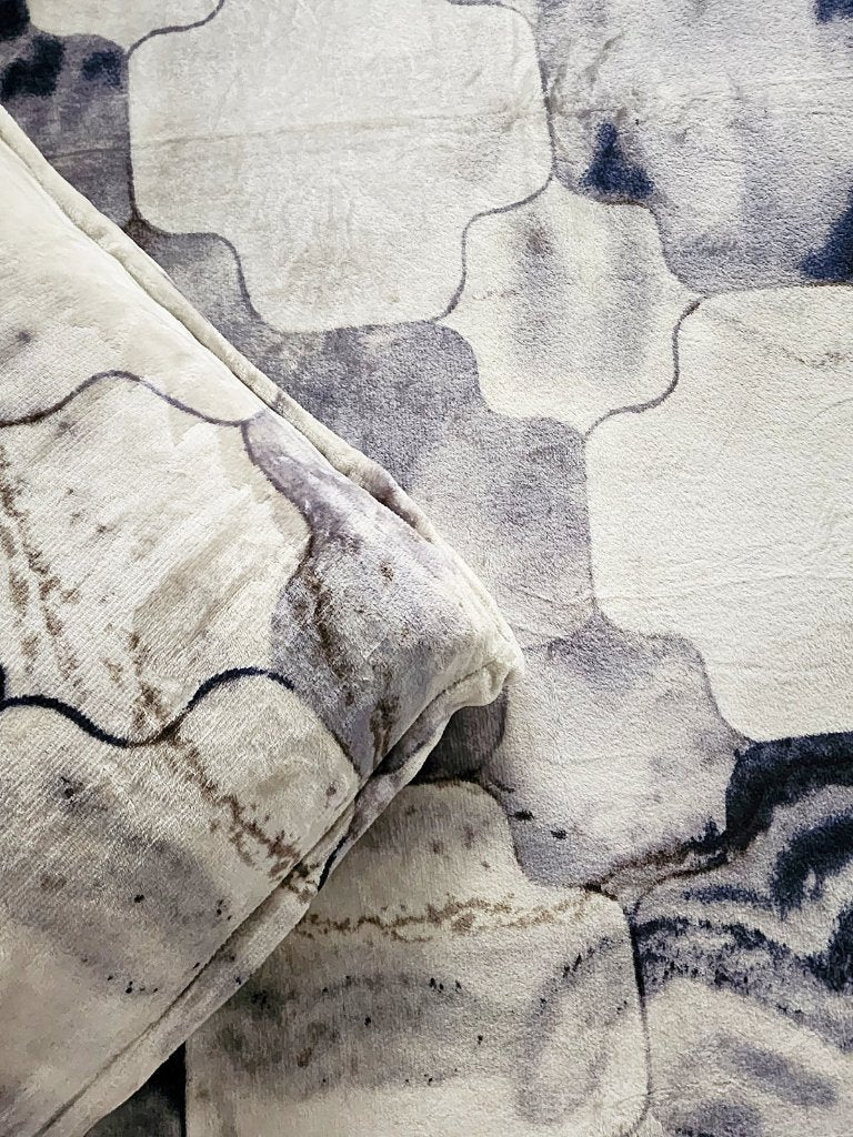 Marble Print Warm Bedsheet