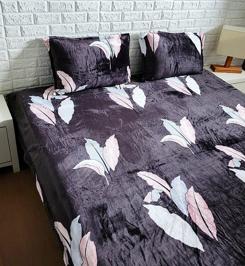 Leafy Pattern Warm Bedsheet